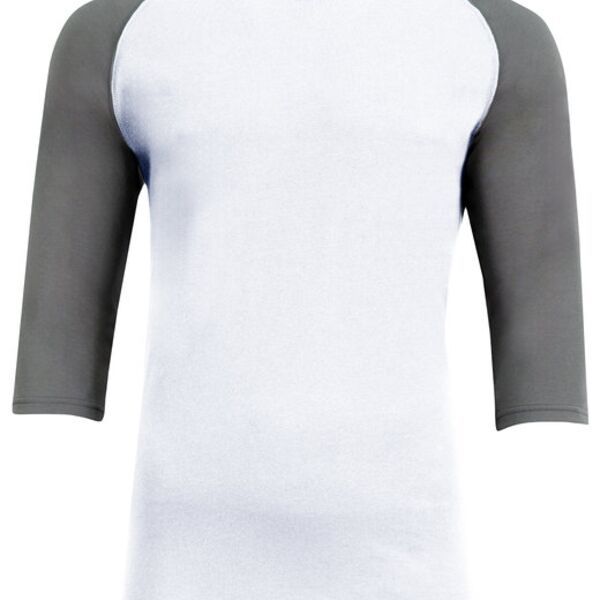 Unisex Softek Quarter-Sleeve Color Block Raglan T-Shirt Thumbnail