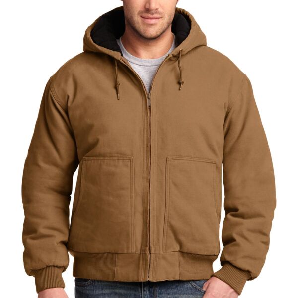 Washed Duck Cloth Insulated Hooded Work Jacket Thumbnail