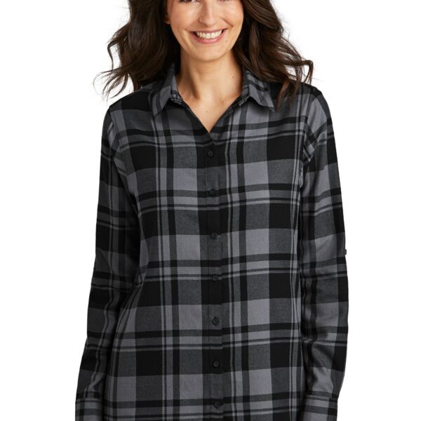 Women's Plaid Flannel Tunic Thumbnail