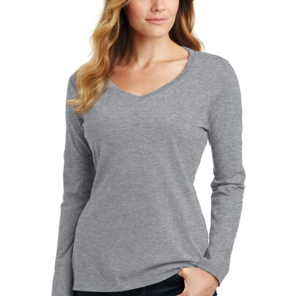 Ladies Long Sleeve Fan Favorite V Neck Tee - AF Thumbnail