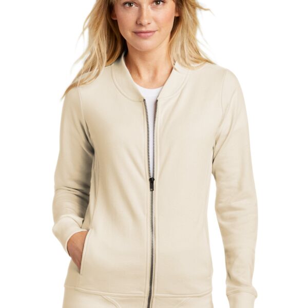 Ladies Lightweight French Terry Bomber - AF Thumbnail